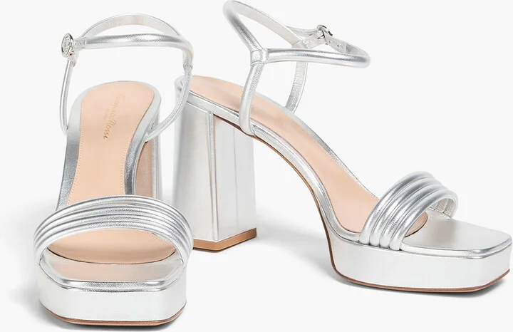 Lena metallic leather platform sandals - Image 2