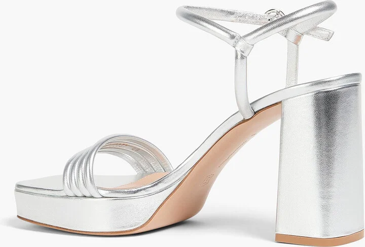 Lena metallic leather platform sandals - Image 3