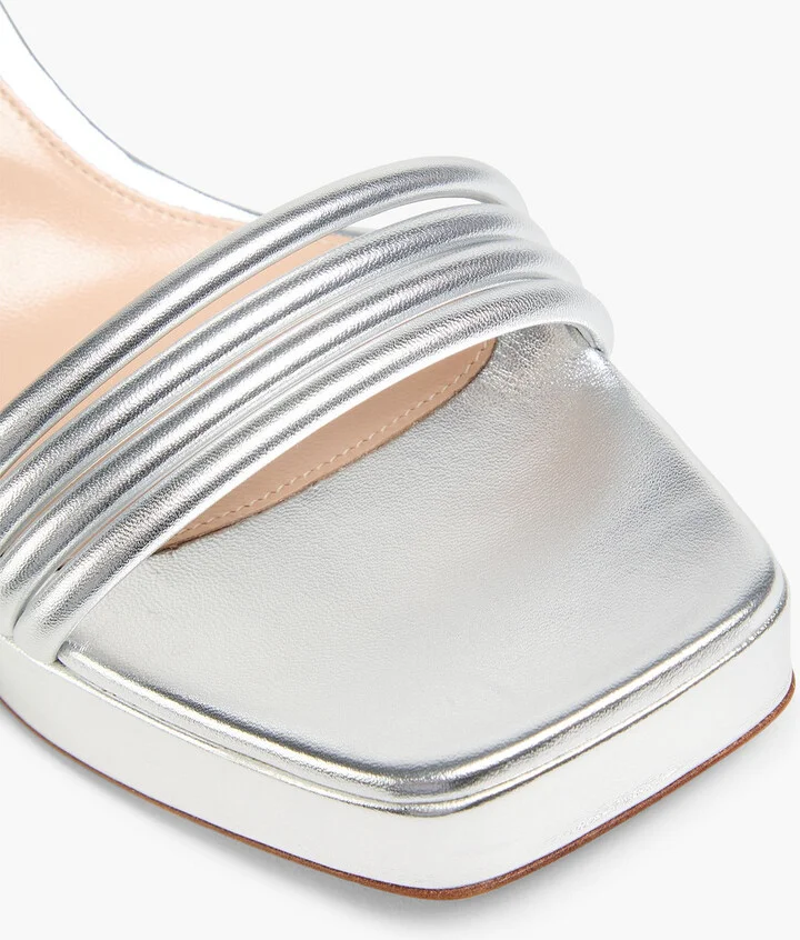 Lena metallic leather platform sandals - Image 4
