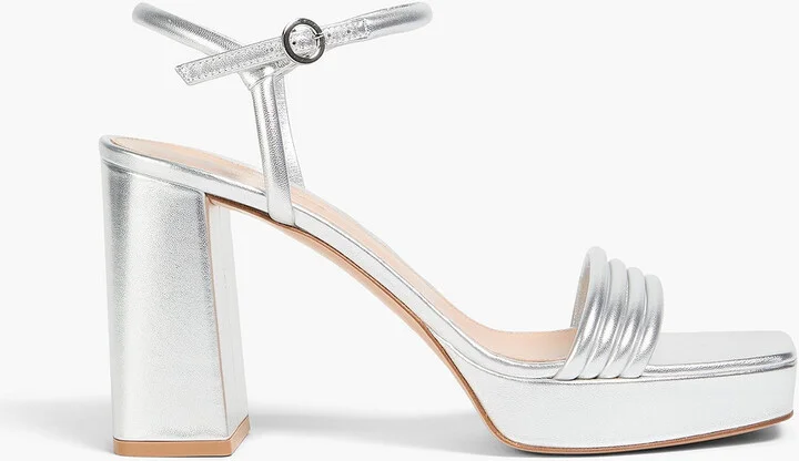 Lena metallic leather platform sandals
