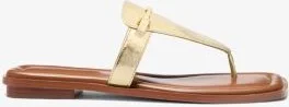 Lena Metallic Leather T-Strap Sandal - Image 2