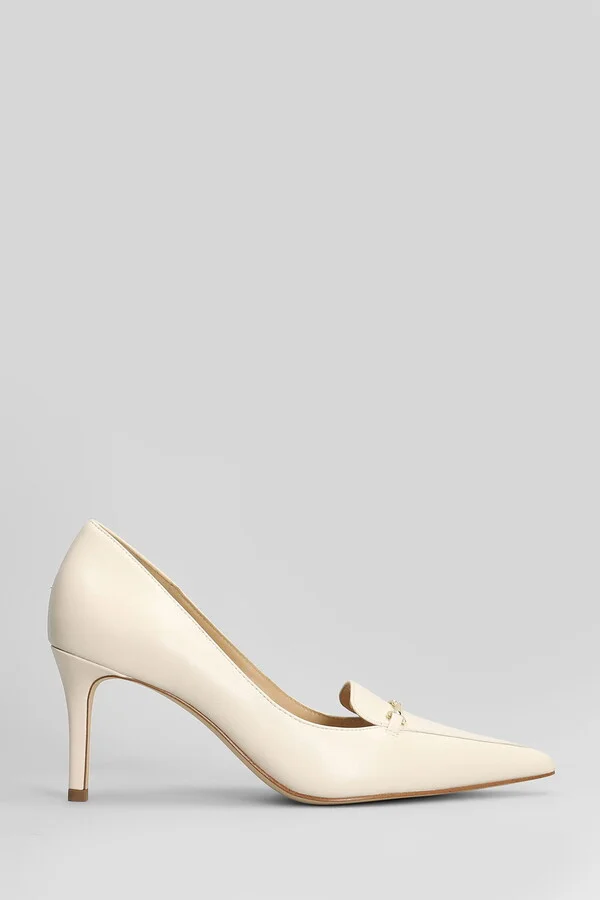 Lena Pump Pumps In Beige Leather