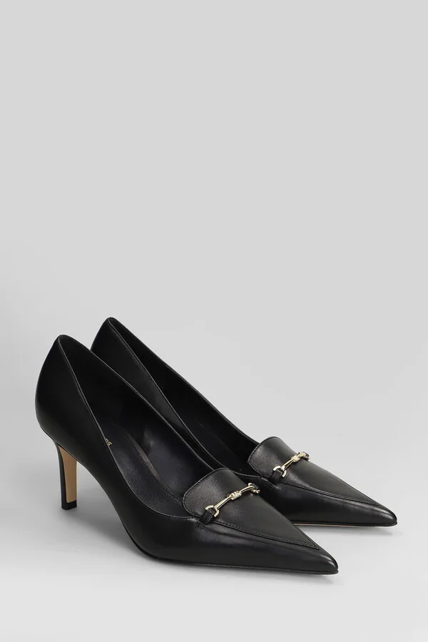 Lena Pump Pumps In Black Leather - Image 2