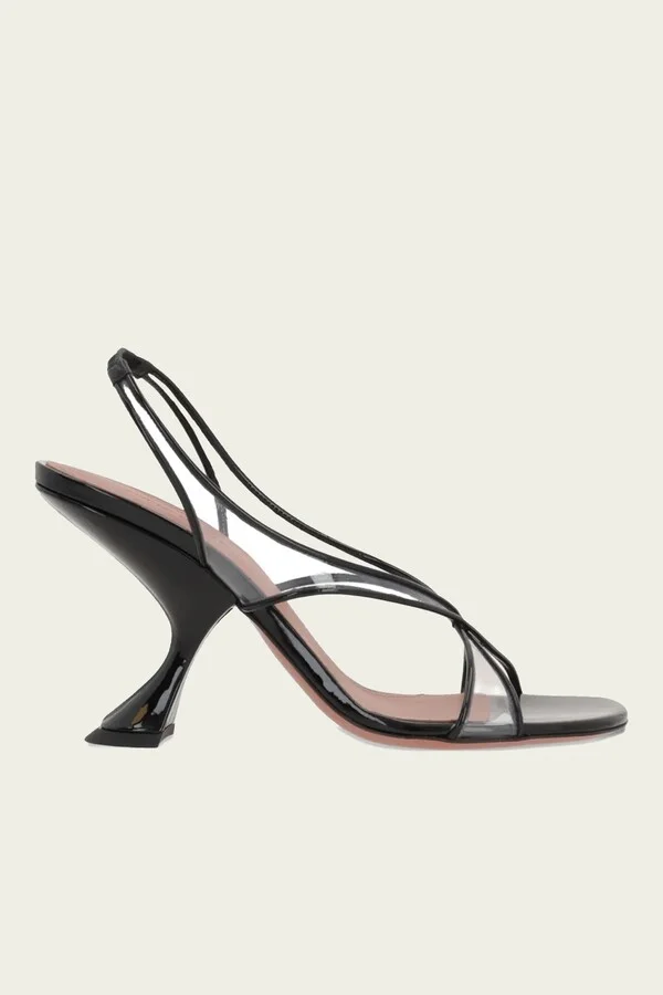 Lena Sandal 90 in Black Patent