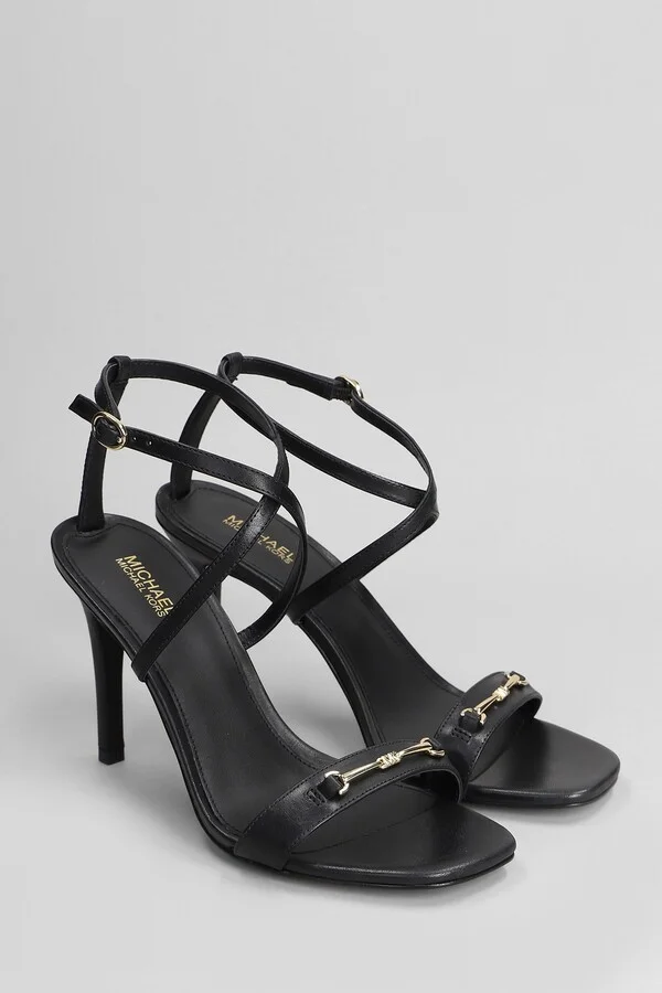 Lena Sandals In Black Leather - Image 2