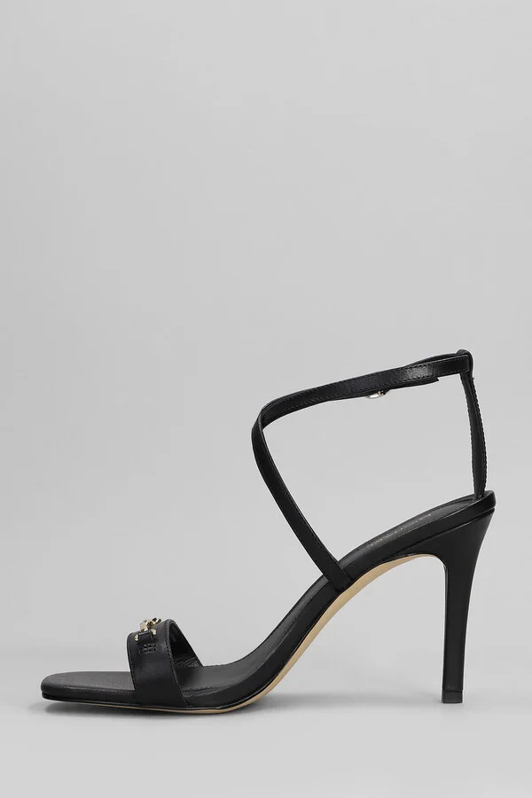 Lena Sandals In Black Leather - Image 3