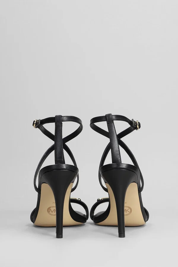 Lena Sandals In Black Leather - Image 4