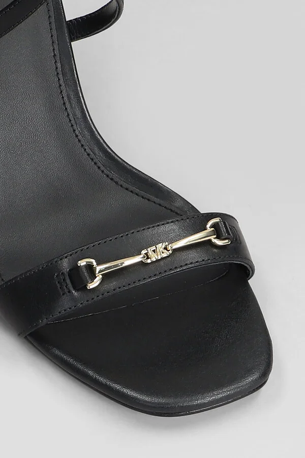 Lena Sandals In Black Leather - Image 5