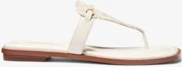 Lena Signature Logo and Leather T-Strap Sandal - Image 4