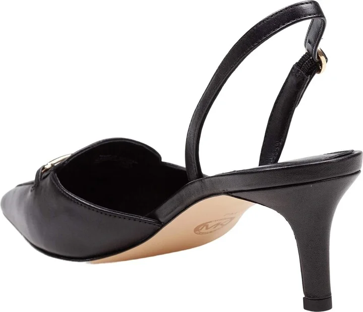 Lena Slingback In Black Leather - Image 3