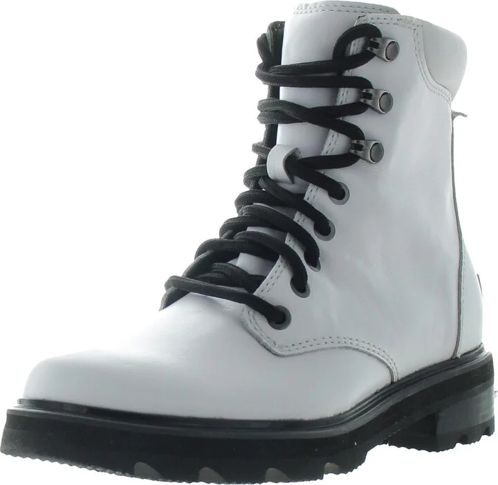 Lennox Lace STKD Womens Leather Booties Ankle Boots