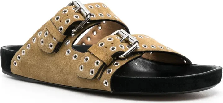 Lennyo eyelet-detailing slip-on sandals - Image 2