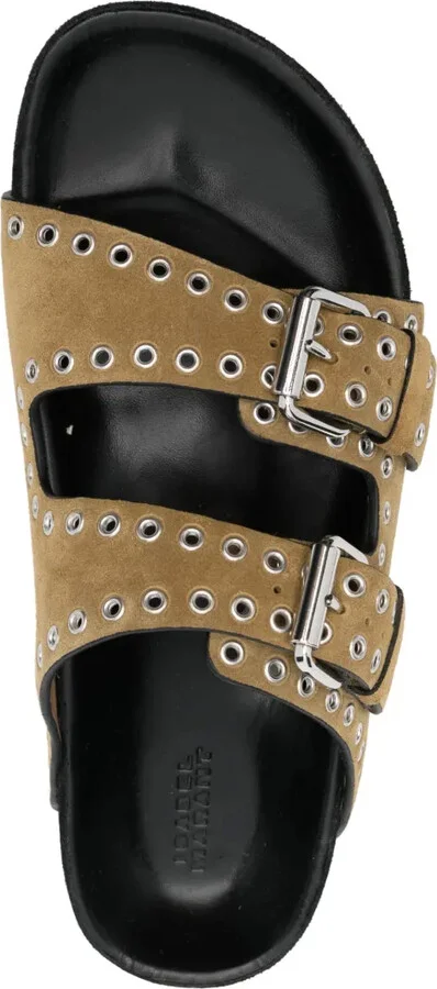 Lennyo eyelet-detailing slip-on sandals - Image 4