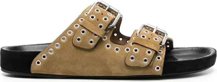 Lennyo eyelet-detailing slip-on sandals