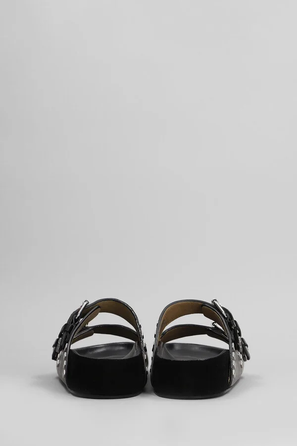 Lennyo Flats In Black Leather - Image 4