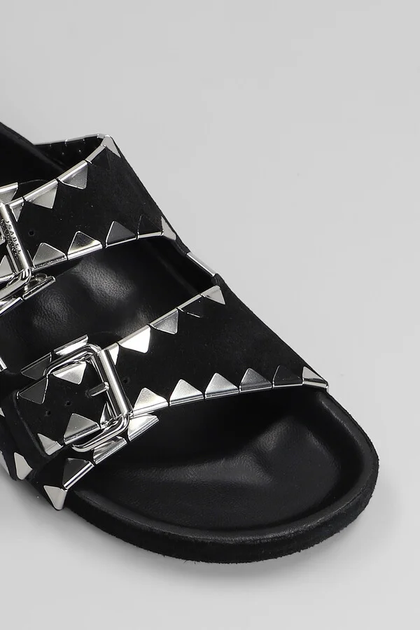 Lennyo Flats In Black Suede - Image 5