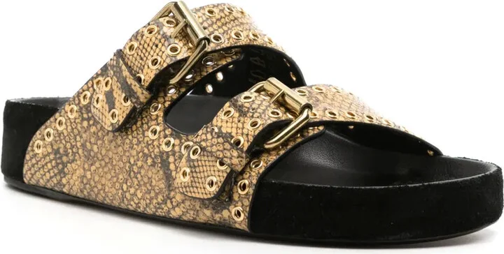 Lennyo lizard-skin leather sandals - Image 2
