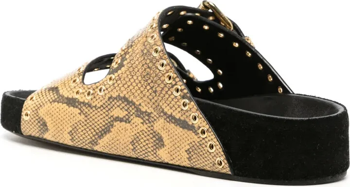 Lennyo lizard-skin leather sandals - Image 3