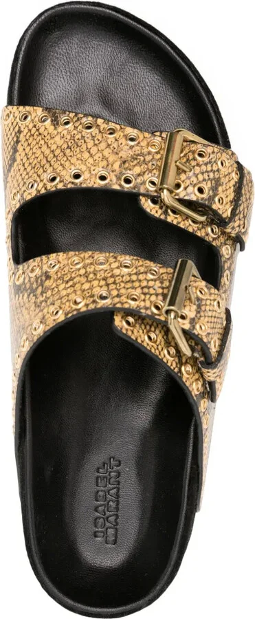 Lennyo lizard-skin leather sandals - Image 4