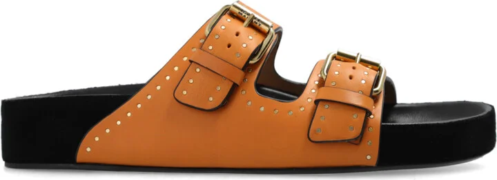 ‘Lennyo’ Suede Slides, , - Brown