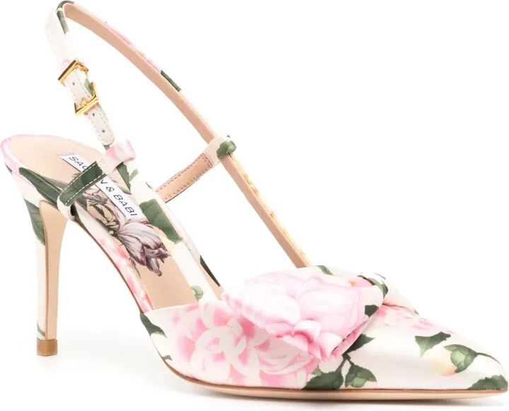Lenox 90mm floral-print pumps - Image 2
