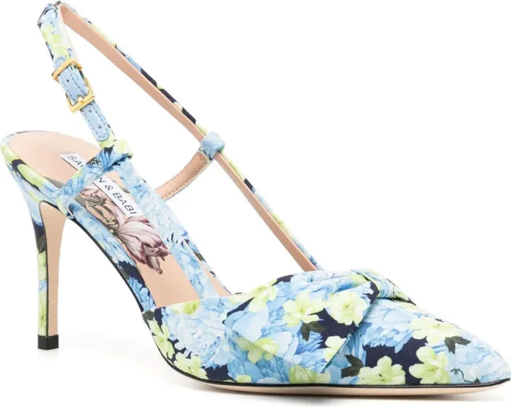 Lenox 90mm floral-print pumps - Image 2