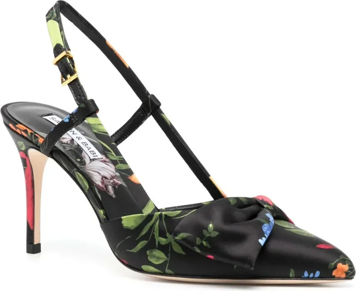 Lenox 90mm floral-print pumps - Image 2