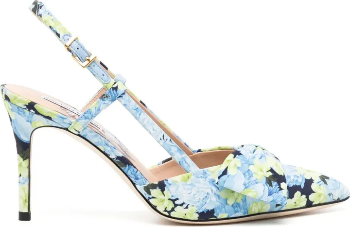 Lenox 90mm floral-print pumps