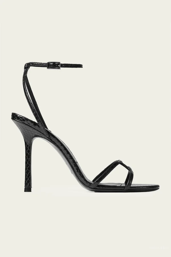 Leo 100 Candy Wrap Leather Sandals in Black
