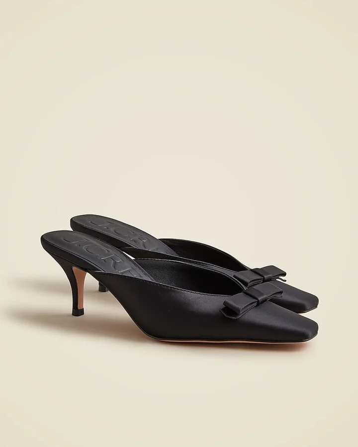Leona mule heels in satin - Image 2