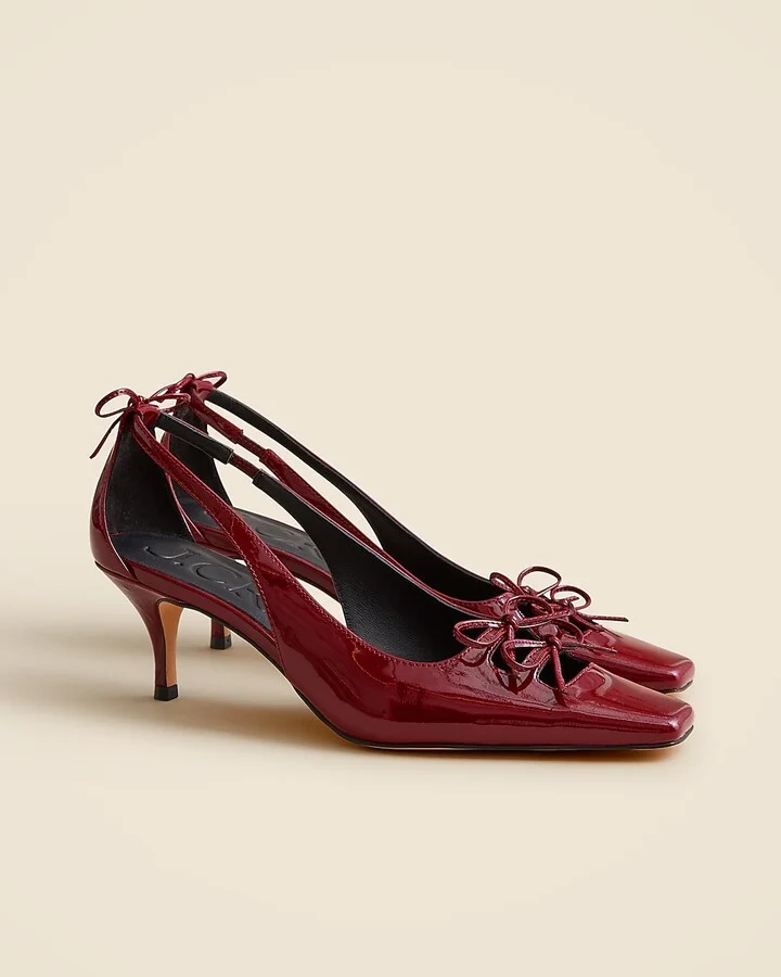 Leona slingback bow heels in patent leather - Image 2