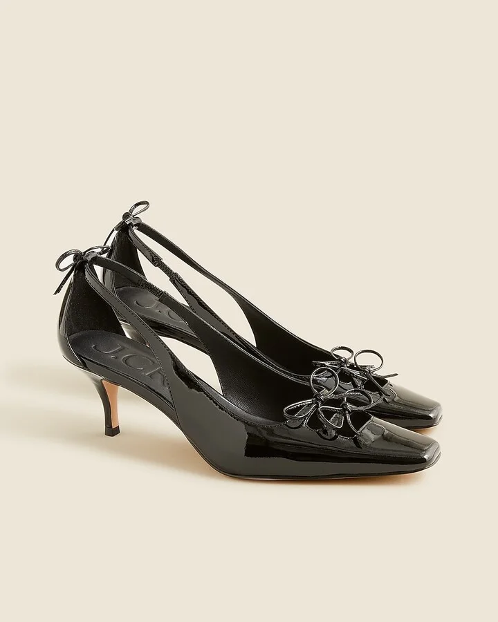 Leona slingback bow heels in patent leather - Image 3