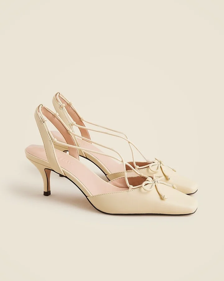 Leona strappy slingback heels in leather