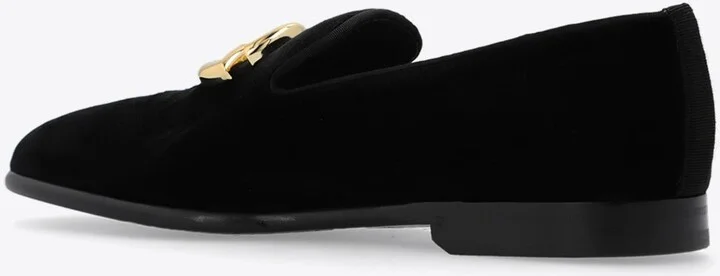 Leonardo DG Logo Velvet Loafers - Image 2