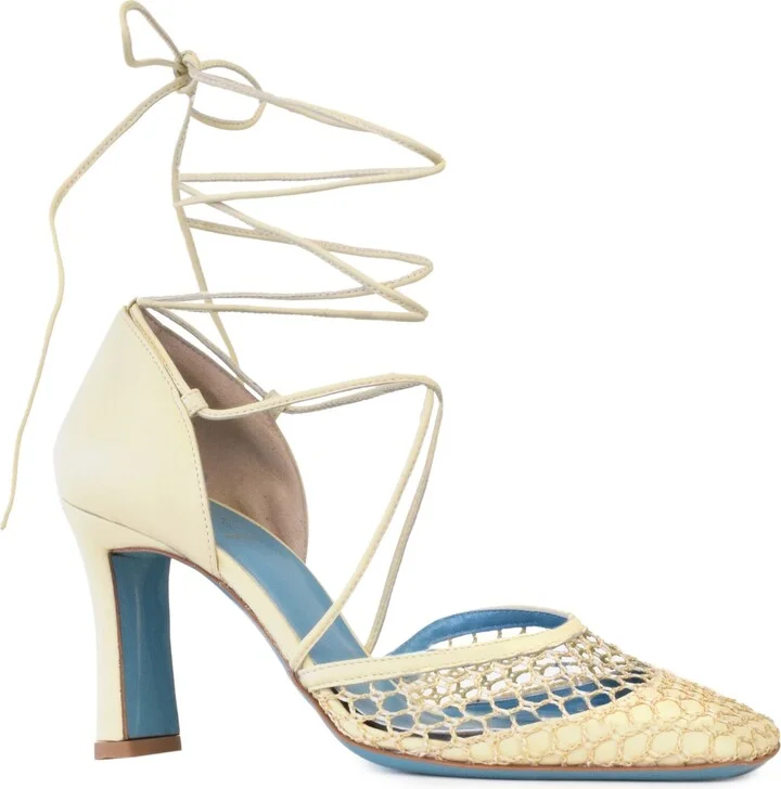 Leone Crochet Wrap Tie Pump