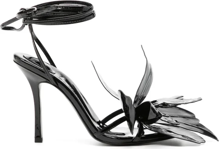 Leonie 105mm floral-appliqué sandals