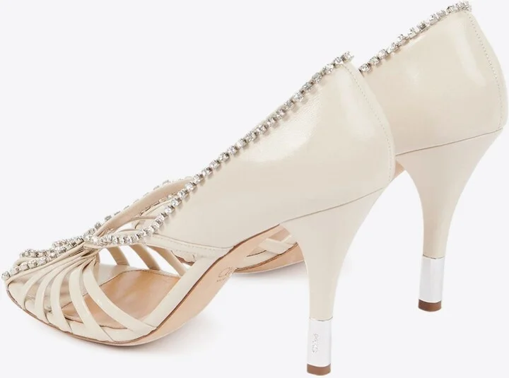 Leonie 95 Embellished Leather Pumps - Image 2