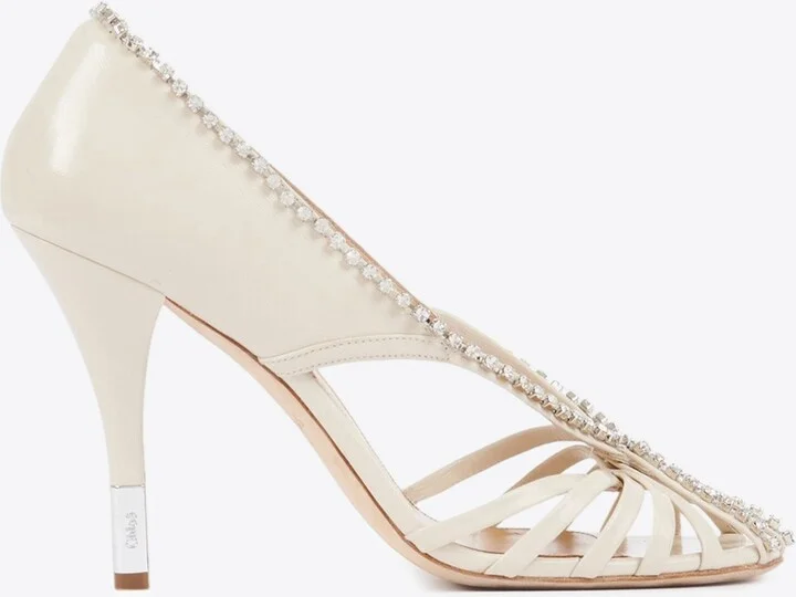 Leonie 95 Embellished Leather Pumps