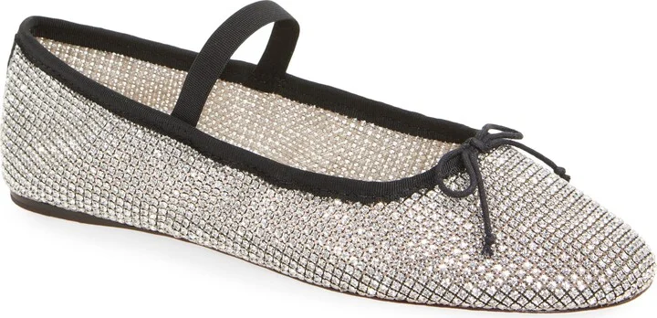 Leonie Crystal Mesh Mary Jane Flat