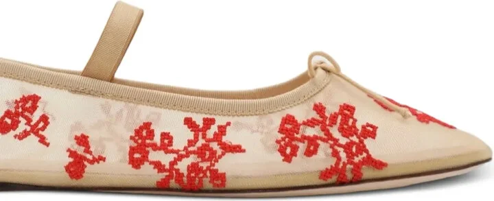 Leonie embroidered ballet flats - Image 2