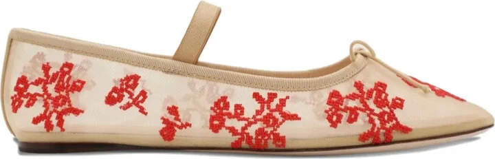 Leonie embroidered ballet flats