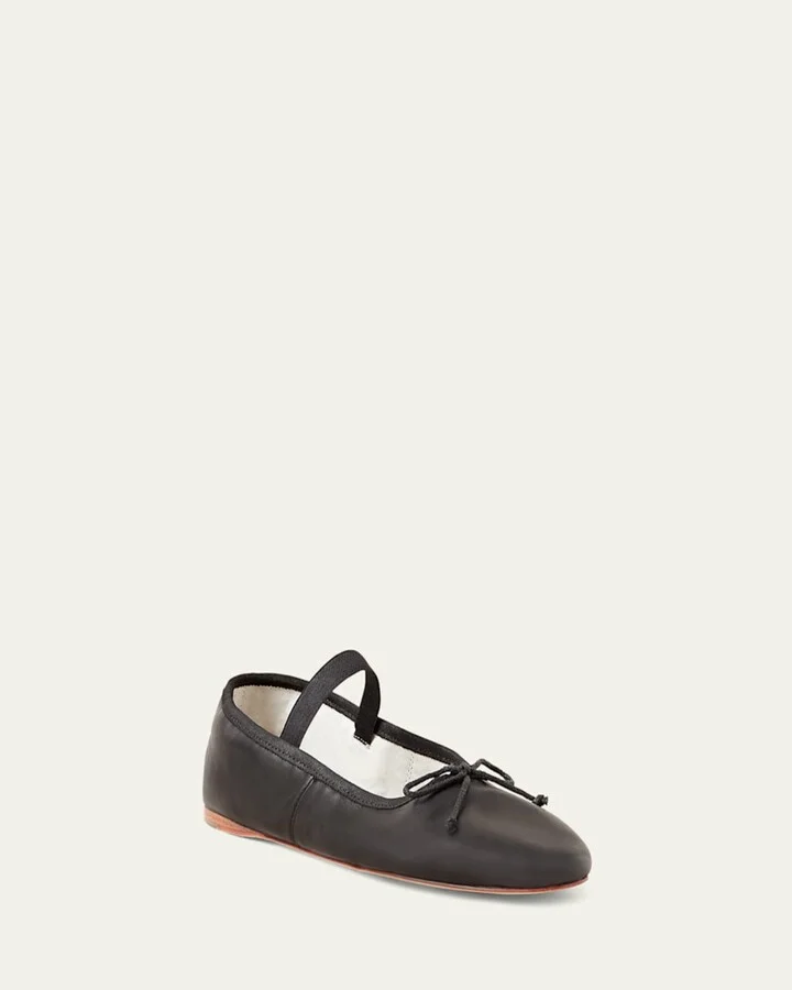 Leonie Lambskin Bow Ballerina Flats - Image 2