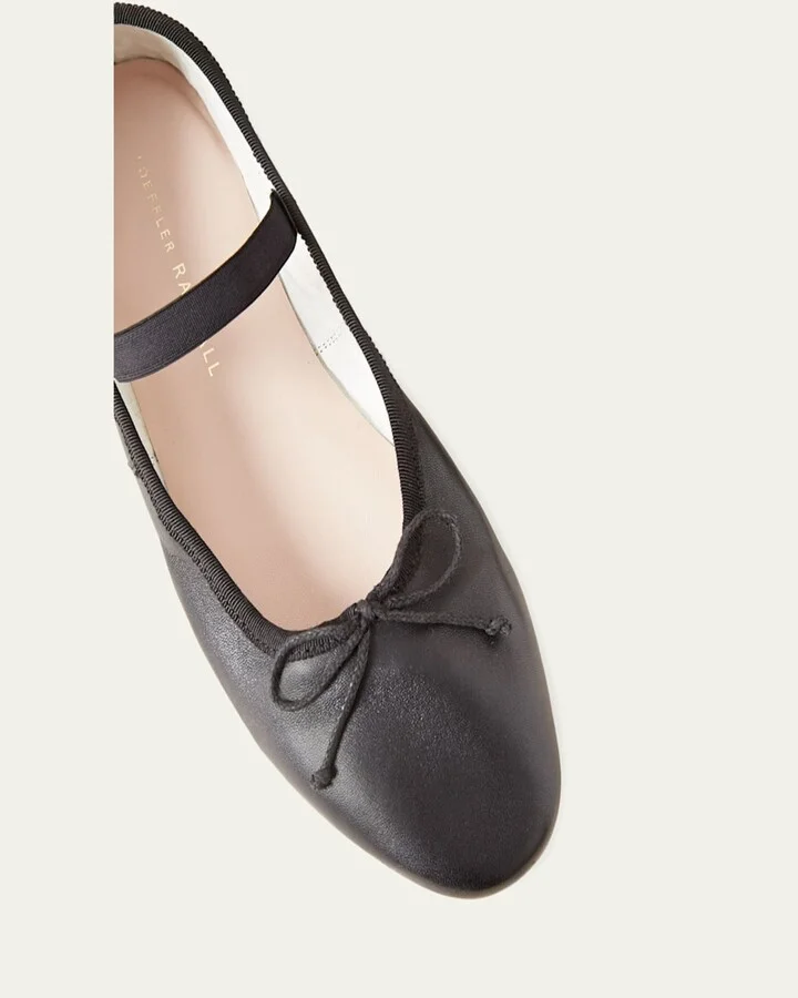 Leonie Lambskin Bow Ballerina Flats - Image 4