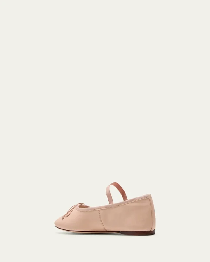 Leonie Lambskin Bow Ballerina Flats - Image 8