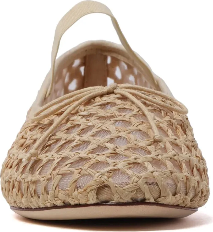 Leonie raffia ballerina shoes - Image 4