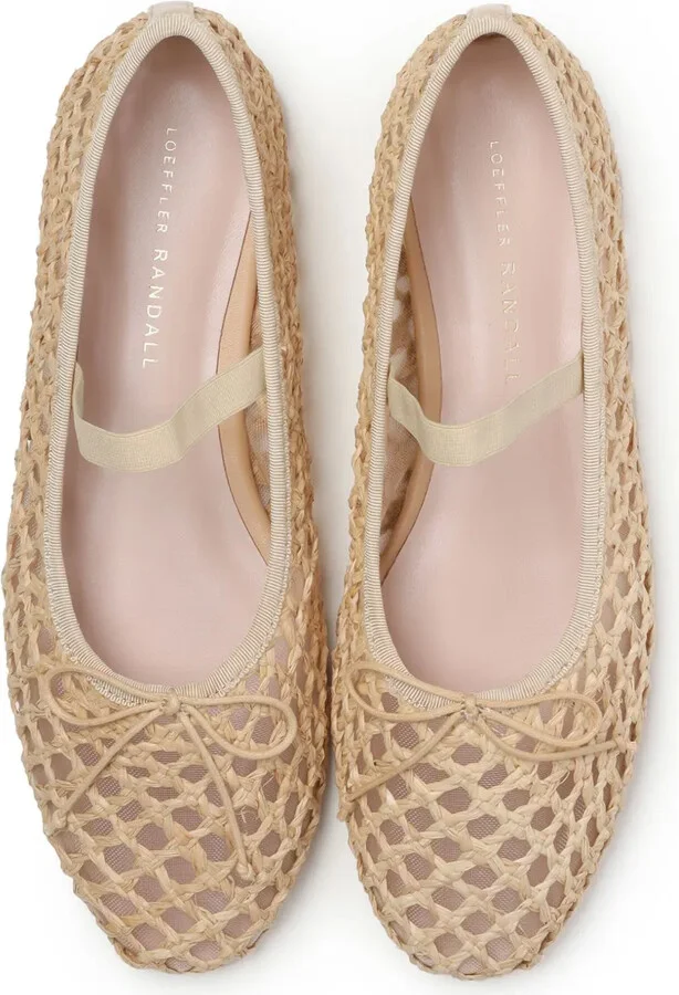 Leonie raffia ballerina shoes - Image 5