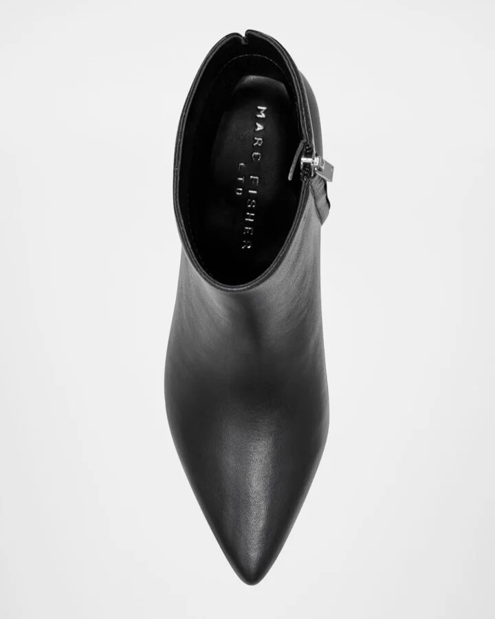 Leonna Leather Block-Heel Ankle Booties - Image 6