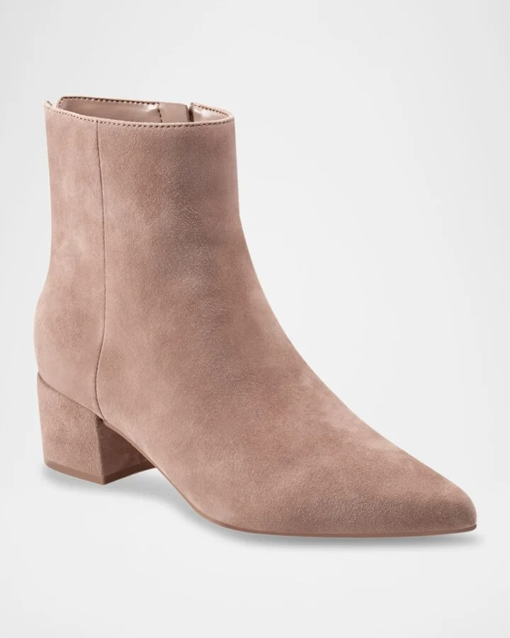 Leonna Leather Block-Heel Ankle Booties - Image 11