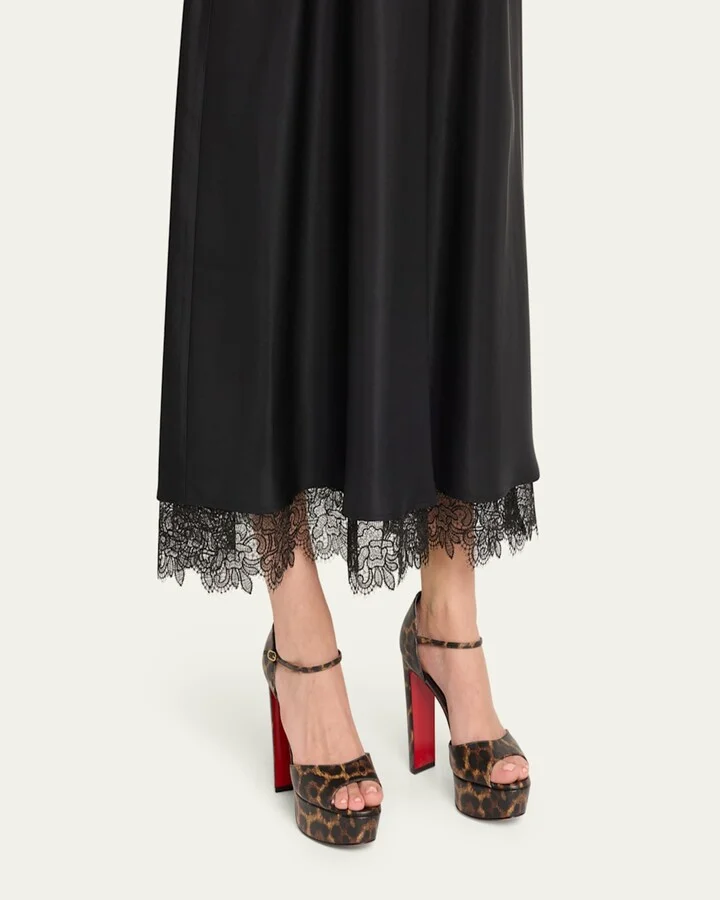 Leopard Ankle-Strap Red Sole Platform Sandals - Image 11