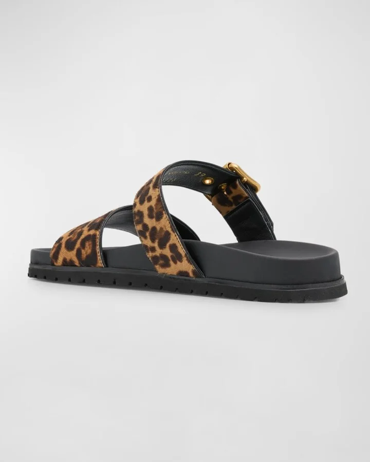 Leopard Buckle Sporty Slide Sandals - Image 5